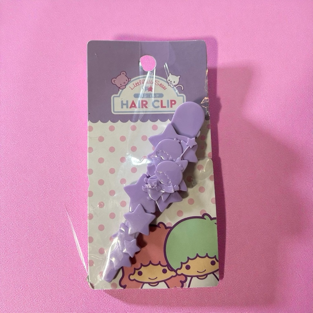 Sanrio Little Twin Stars Hair Clip – Lavender Star Design (2021)